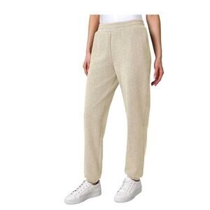 Mondetta Women's Heathered Fleece Jogger Pants, Sıze S, Irish Cream,